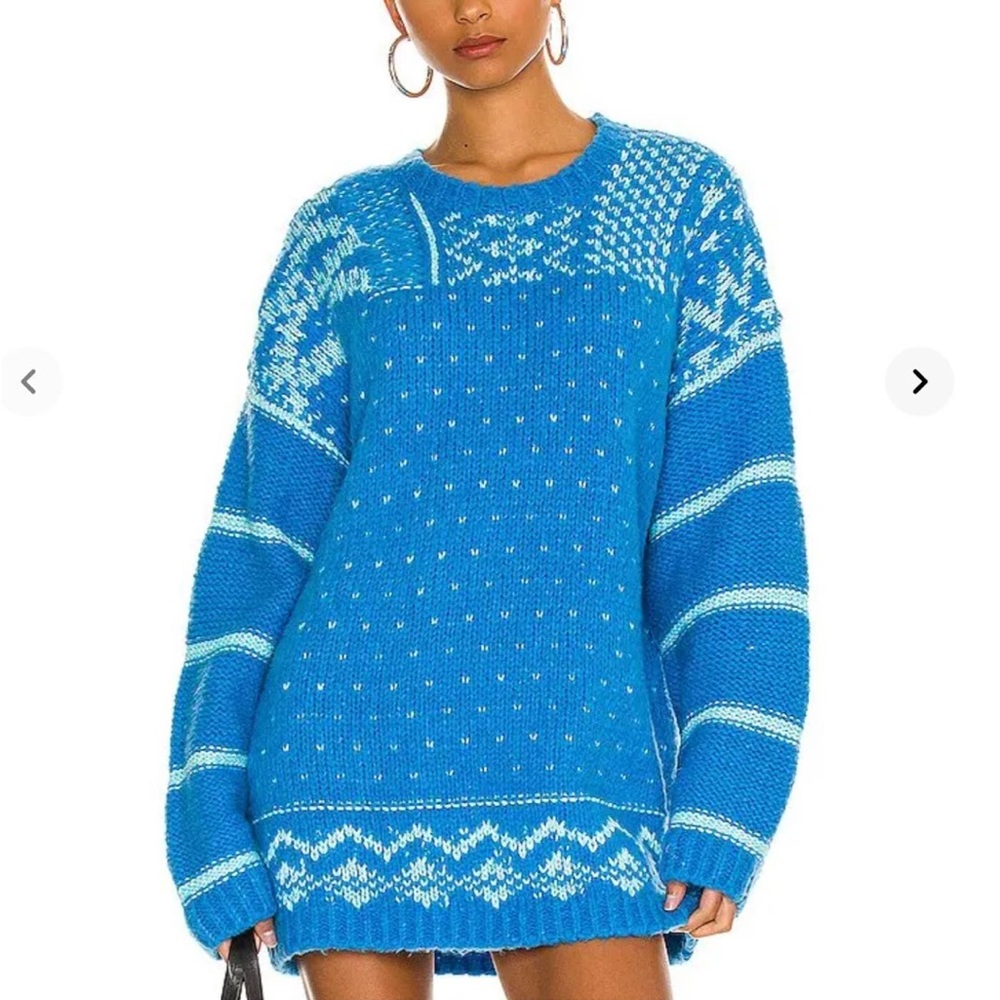 REVOLVE FREE PEOPLE SNOW DAY PULLOVER FROZEN LAKE COMBO SIZE S